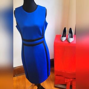 Elegant Blue Sleeveless Dress